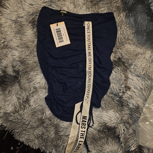 2 piece one piece bikini set with skirt - Picture 3 of 4